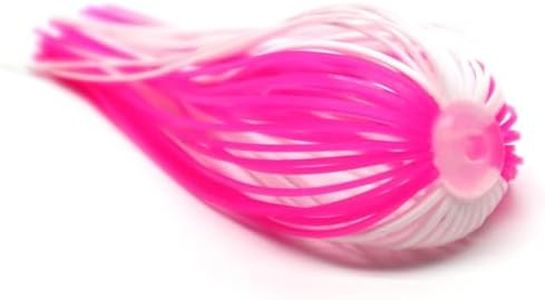 Harmony Fishing – Quick Change Umbrella Skirts for Fishing Jigs, Spinnerbaits, Buzzbaits, Lures, Baits (10 Pack) (Pink/White)