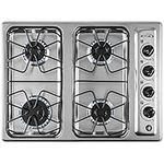 ABBA 24" Gas Cooktop with 4 Burners - Stainless-Steel Table Top with SABAF Aluminum Burners And Porcelain Surface, Home Improvement Essentials, Anti Spill & Easy to Clean, 24" x 3.5" x 19"