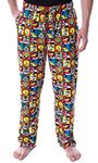 Looney Tunes Men's Character Grid Allover Print Sleep Lounge Pajama Pants (L)