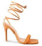 JM LOOKS Women Stylish Beige Pencil Heel Sandal Trendy Party & daily use Heels Fashion Sandals