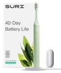 SURI Electric Toothbrush—Sustainable Electric Toothbrushes Adults. Slim Sonic Toothbrush & Accessories. 40-Day Battery, 2 Modes. Travel Toothbrush. Ideal Christmas Gifts for Women & Gifts for Men