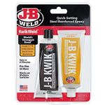 J-B Weld 8271 Kwikweld Professional Quick Setting Steel Reinforced 2 Part Epoxy adhesive for Repair, Dark Grey, Two 5 oz tubes