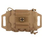 LIVANS Molle Medical IFAK Pouch, Tactical First Aid Pouch Empty IFAK Pouch for Duty Belt Micro IFAK Belt Pouch Mini EMT Pouch Trauma Kit Med Roll Carrier Hypalon Handle Two-Piece System