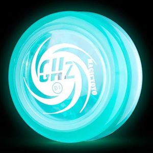 MAGICYOYO D1 GHZ Looping Yoyo for Kids, Starter Yoyo Glow in The Dark, Auto Return Yo-yo for Beginner, Responsive Yoyo for 2a Looping Trick, Kids Yoyo with 6 Yoyo Strings (Glow Blue)