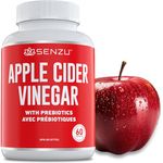 Max Strength Apple Cider Vinegar Capsules with Prebiotics (20% Acetic Acid) & Cayenne Pepper - Antioxidant, Digestion, Fiber Supplement | Made in Canada