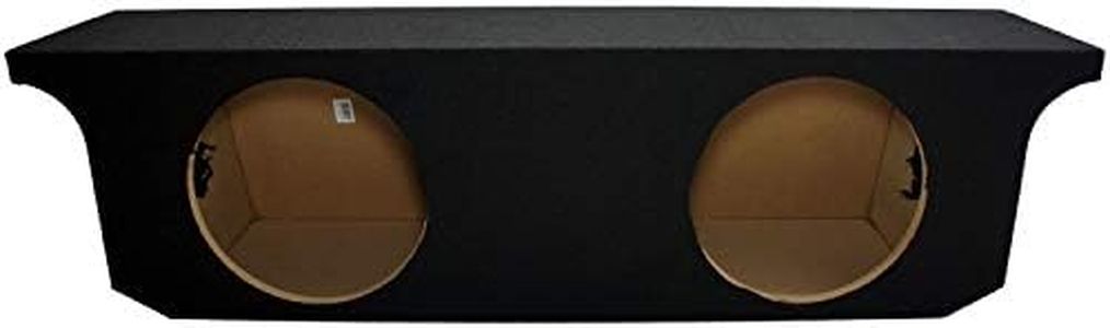 American Sound Connection JW2X12-074DR-BS Compatible with 2007-2015 Jeep Wrangler Unlimited (4 Door) Custom Dual 12" Subwoofer Enclosure Sub Box