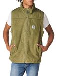 Carhartt Men's Yukon Wind Fighter Fleece Vest, Burnt Olive, X-Large