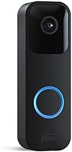 Certified Refurbished Blink Video Doorbell | Two-way audio, HD video, motion and chime app alerts and Alexa enabled — wired or wire-free (Black)