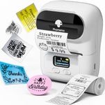 Phomemo M110 Label Printer - Handheld Bluetooth Thermal Label Maker Printer for Clothing, Jewelry, Retail, Home, White