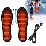 Flintronic Heated Insoles, USB Rechargeable Foot Warmer Pads Temperature Controlled Feet Heater, Free Cut Washable, Unisex Outdoor Fishing Camping Hunting Size 41-46