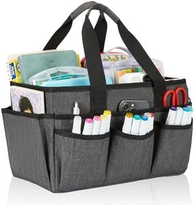 JOSIVIKY Craft Bag, Art Organizer Tote Bags for Supplies, Carrying Bag with Handle for Multi-Purpose, Craft Organizers and Storage (Grey)