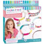 Make It Real 2901317 Heishi Bead Jewellery Set, DIY Bracelets, Creative Kit for Children, Multi-Coloured