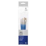 Winsor & Newton Watercolor Brush Set, 10 UK, Assortments, redondos nº0, 2, 4, 6 y un trazo 6mm