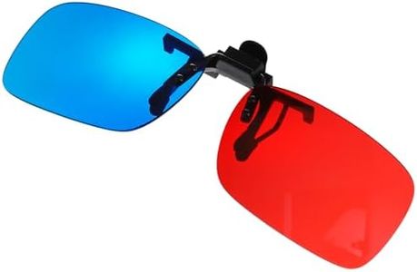 Artibetter Red Blue 3D Clip on Glasses for 3D TV Cinema Films DVD Viewing Home Movies (Without Glass Frame)