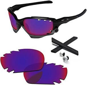 PapaViva Lentes de repuesto y kits de goma para Oakley Racing Jacket/Jawbone Vented Sunglass, Índigo Road, Jawbone/Racing Jacket Vented