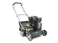 Webb WEPS400 4 Wheel Petrol Lawn Scarifier & Raker with 40cm Working Width, 8 Depths and 45L Collection Bag - 3 Year Guarantee