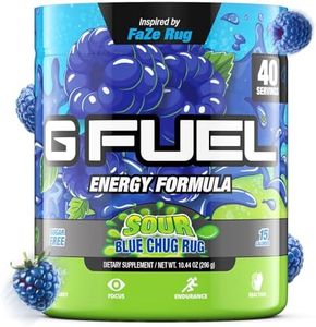 G Fuel Sour Blue Chug Rug Raspberry Flavour Energy Formula Powder 296 g