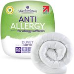 Slumberdown Anti Allergy King Size Duvet 13.5 Tog - Allergy UK Approved Warm Winter Duvet for Allergy Sufferers - Made in the UK, Anti Bacterial & Machine Washable King Quilt (225 x 220cm)