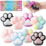 8PCS Cat Paw Mochi Squishy Stress Balls for Adults, Fidget Toys for anxiety Relief for Kids, Kawaii Taba Squishy Cat Paw Sugar Ball Fidget Stress Balls with Many Colors, Mini Squishies Cat Squishy