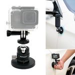 PROfezzion Magnetic Mount for GoPro, Strong Manget Base with Detachable 360° Rotation Ball Head for GoPro Hero 13/12/11/10/9/8/7/6, DJI Osmo Action 5/4/3/2, Insta360 X4/X3/Ace/Ace Pro Action Cameras