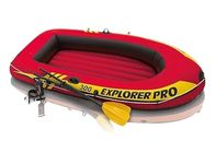 KidsZeeNie 3 Person Inflatable Portable Boat| Flood Rescue, Adventure, Rafting, Fishing, with Oars| Perfect for Kids| Small Water Raft Kayak (Explorer Pro 300)