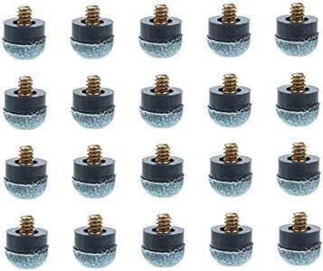 BESPORTBLE Soft Pool Cue Tips Pool Stick Tips Billiard Cue Tips Replacement Kit 20Pcs Screw Billiard Cue Tip Repair Tool for Billiard Cue Accessories Billard Pool Accessories Leather Billiard Tip