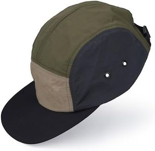 CLAPE 5 Panel Hat for Men, Curved Brim UPF50+ Sun Hats Quick Dry Outdoor Sports Running Hat Baseball Cap
