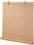 Bamboo Blinds for Interior Windows, Easy to Install Bamboo Shades for Indoor Windows, Custom Roller Shades for Indoor Window and Outdoor Patio, 72" W x 72" H