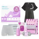 Frida Mom Labour, Delivery, & Postpartum Kit, Baby Shower Gifts, Socks, Peri Bottle, Nursing Gown, Disposable Underwear, Ice Maxi Pads, Pad Liners, Perineal Foam, Toiletry Bag (15pc Gift Set)