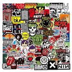 Famous Rock Heavy Metal Band Die Cut Stickers Decals for Laptops Phones Cases Walls Luggage Books Water Bottles - 50 Stickers