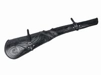 Hulara_ Western Genuine Leather Rifle Scabbard Hand Tooled Gun Case Shotgun Barrel Sleeve Hardcase Saddle