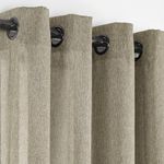 Home Beyond & HB design - Taupe Semi Sheer Curtains 2 Panels with Grommet Top - Elegant Linen Look Window Curtains Drapes for Living Room Bedroom - 52 x 63 Inches