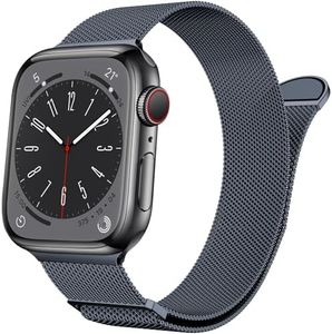 Marge Plus Compatible with Apple Watch Band Series 10, Ultra 2, SE, Ultra 9 8 7 6 5 4 Women and Men, Stainless Steel Mesh Loop Magnetic Clasp Replacement for iWatch Bands 38mm 40mm 41mm 42mm SpaceGrey