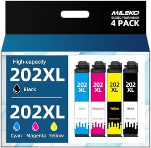 202XL Ink Cartridges Remanufactured Replacement for Epson 202 XL 202XL T202 XL Ink Cartridges to use with Epson Workforce WF-2860 Home XP-5100 All-in-One Inkjet Printer (4 Pack)