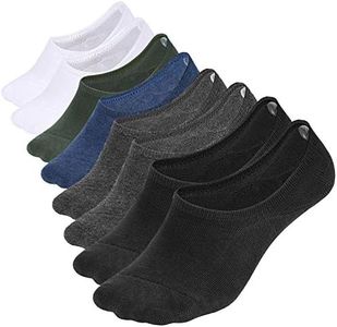 WHISPER DEER No Show Socks Men Size 6-9/9-12/12-15 Invisible Low cut Loafer Sneaker Socks With Non-Slip Grip (3/6/8/12Pairs)
