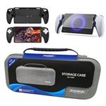 PlayStation Accessories Set for PS5 Portal, Carry Travel Storage Case, TPU Protecor Cover Case, HD Tempered Glass Screen Protector Compatible with PS5 Portal Remote Player (3PCS)