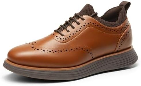 Bruno Marc Men's MaxFlex Dress Sneakers Oxfords Casual Wingtip Brogue Shoes,Size 11,Light Brown/Coffee,SBOX2326M