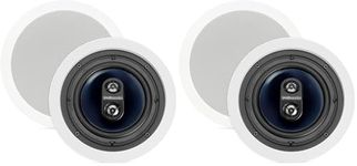 Polk Audio RC6s in-Ceiling 6.5" Stereo Speaker | Dual Channel Experience | Great for Damp, Humid Indoor/Outdoor Placement | (White, Paintable Grille) (Pack of 2)