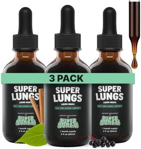 SuperBonsai Super Lungs Mullein Drops – Herbal Lung Support Tincture with Mullein Leaf Extract Elderberry Reishi Marshmallow Root – Supports Clear Breathing & Wellness – 2 oz (3