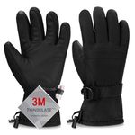 Ski Gloves, Warmest Waterproof and Breathable Snow Gloves for Cold Weather, Fits Adult,for Parent Child Outdoor