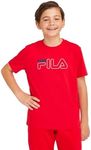 FILA Unisex Kid's Classic 2.0 Tee, Red, Size 8