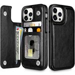 Coolden for iPhone 14 Pro Max Case Wallet Case with Card Holder Slot Shockproof Case Flip Folio PU Leather Wallet Magnetic Closure Protective Case Cover for iPhone 14 Pro Max Phone Case (Black)