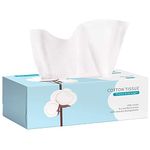 Winner Cotton Dry Wipes 100 Count, Large and Soft Face Wipe, 100% Cotton Tissue, Disposable Face Towels, Chemical-Free Baby Wipes for Sensitive Skin, Large Make-Up Remover Wipes (1 Pack)