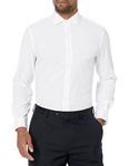Van Heusen Men's Dress Shirt Slim Fit Traveler Stretch, White, 15"-15.5" Neck 34"-35" Sleeve