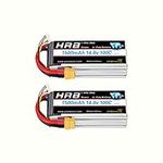 HRB 1500mAh 14.8V 100C 4S Lipo Battery Pack with XT60 Plug for UAV Drone FPV Race RC Quadcopter (2 Pack)