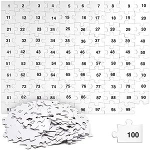 Juvale 100 Pieces Blank Puzzles to Draw On, 27x36 inches Large Make Your Own Jigsaw Puzzle for DIY Wedding Guest Book, Kids Crafts