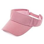 Cysocool Kids Sun Visor Hat 4-12 Years Girls Boys Golf Visor Anti UV Tennis Sun Hat Summer Beach Cool Hat Wide Brim Sun Protection Hat Adjustable Peaked Snapback Cap Sports Running Sun Visor Cap Pink