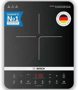 Bosch TrueSafe Indi 2100W Ultra-Sleek Induction Cooktop | Feather Touch Control Panel | Superior 6KV Surge Protection | 8 Preset Menus & Timer | 3 Year Coil Warranty | Child Safety Lock | (PI815S11EI)