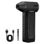 Lifelong Rechargeable Battery Air Blower & Dust Cleaner for Home,Turbo Jet Machine Compressor,Powerful 130000 RPM,4000 mAh,Duster for PC,Car,Keyboard & Electronics,BLDC Motor,3 Speeds(LLEAD18),Black
