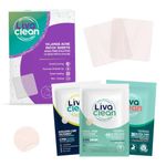 Livaclean (120 Count, 3 Pack) Mixed bundle of Regular (48), Salicylic Acid (36) and T.Tree (36) Hydrocolloid Patches + 10 Count Large Square Patches